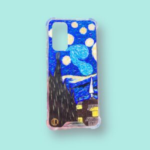 Funda para celular con diseño inspirado en "La noche estrellada" de Van Gogh