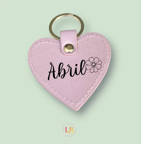 Llavero de corazon + nombre